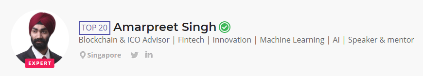 Amarpreet Singh, ekspert på ICObench